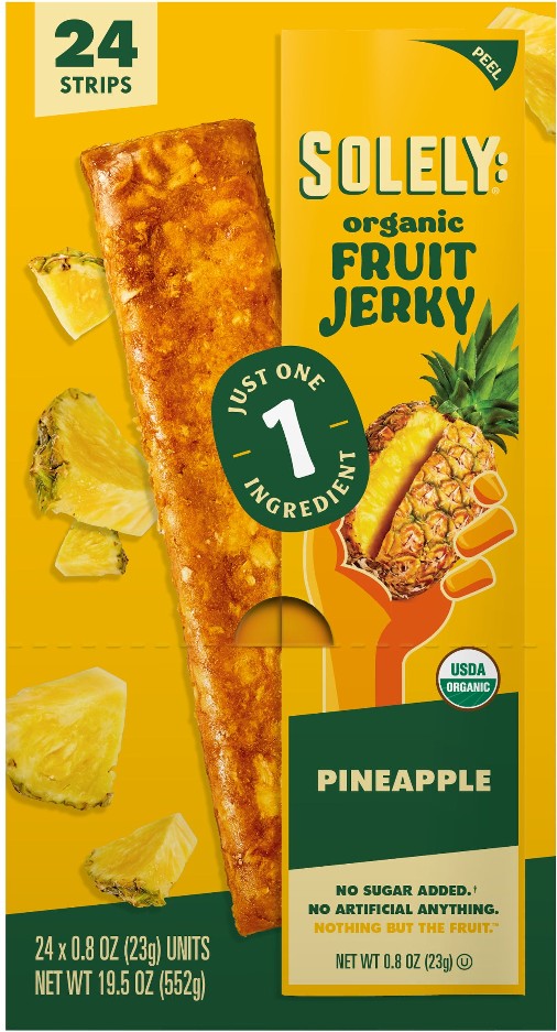 Organic Fruit Jerky, Pineapple, 0.8 oz, 24 ct