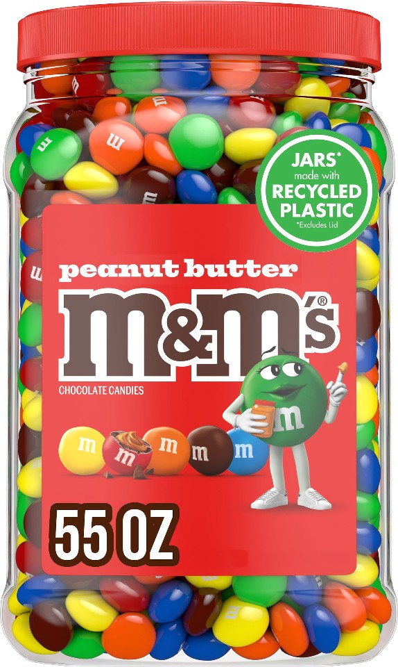 Chocolate Candy, Peanut Butter, 55 oz Jar