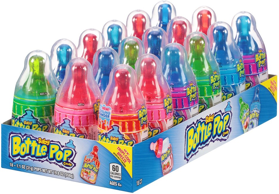 Baby Bottle Pop Candy, Variety Pack, 1.1 oz, 18 ct