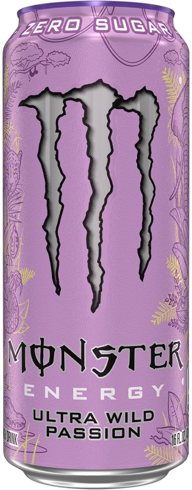 Energy Drink, Zero Sugar, Ultra Wild Passion, 16 fl oz, 24 ct