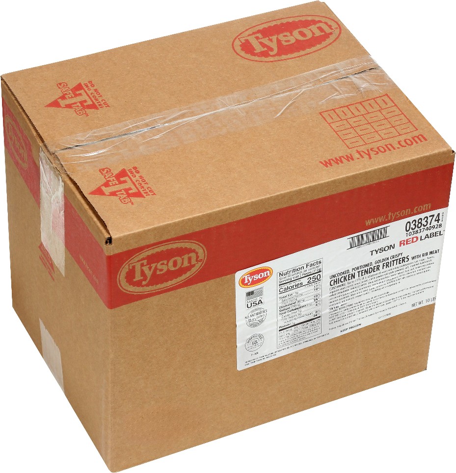 Red Label Golden Crispy Chicken Tenderloins, Uncooked, 10 lbs