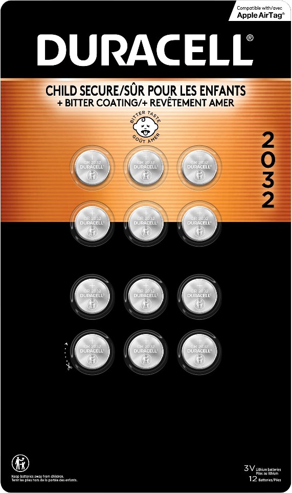 2032 Lithium Coin Batteries, 12-count