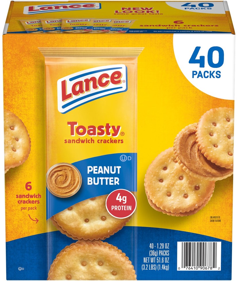 Toasty Crackers, Peanut Butter, 1.25 oz, 40 ct
