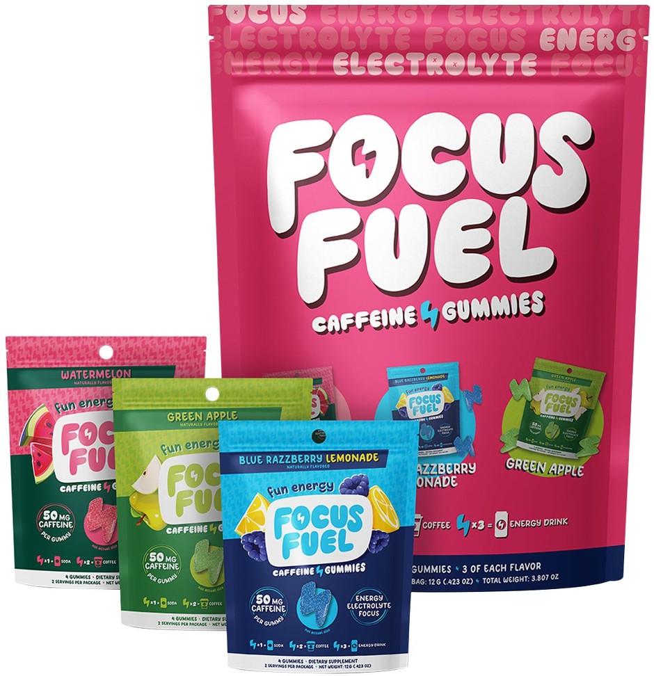 Caffeine Gummies, Variety Pack, 0.423 oz, 9 ct