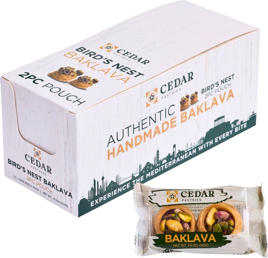 Pistachio Bird's Nest Baklava, 1.6 oz, 12 ct