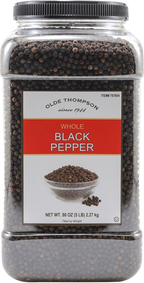Whole Black Pepper, 5 lbs