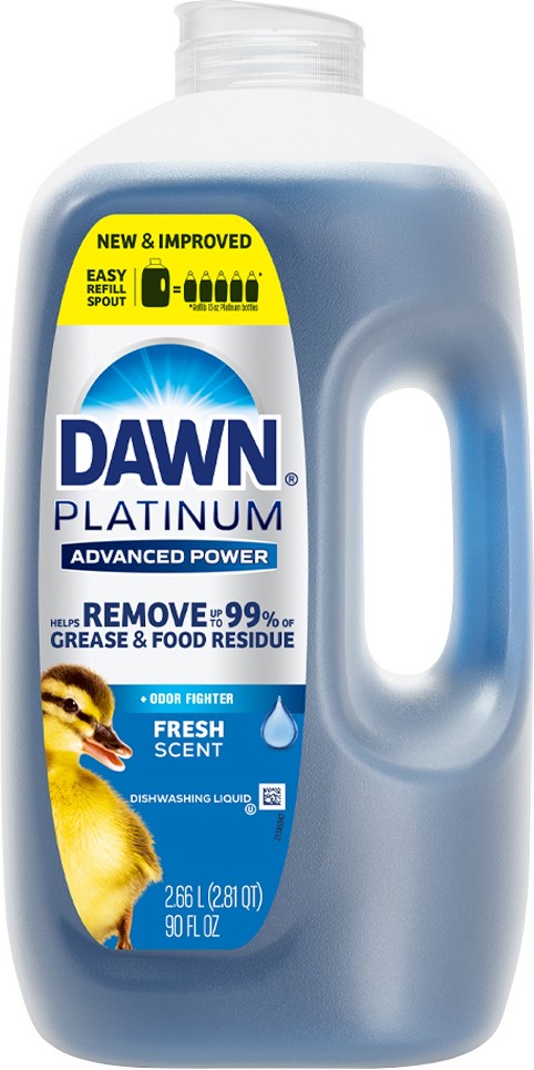 Platinum Advanced Power Liquid Dish Detergent, Fresh Scent, 90 fl oz