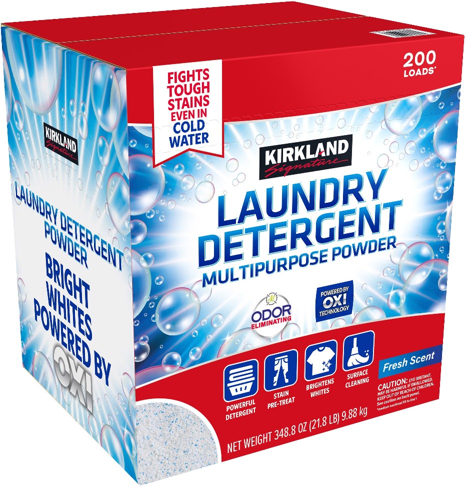 Multipurpose Laundry Detergent Powder, HE Compatible, Fresh Scent, 21.8 lbs