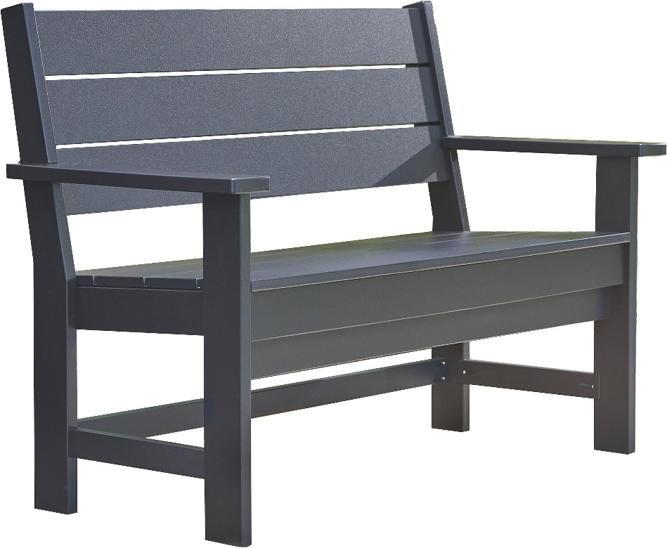 Outdoor Bench, Black