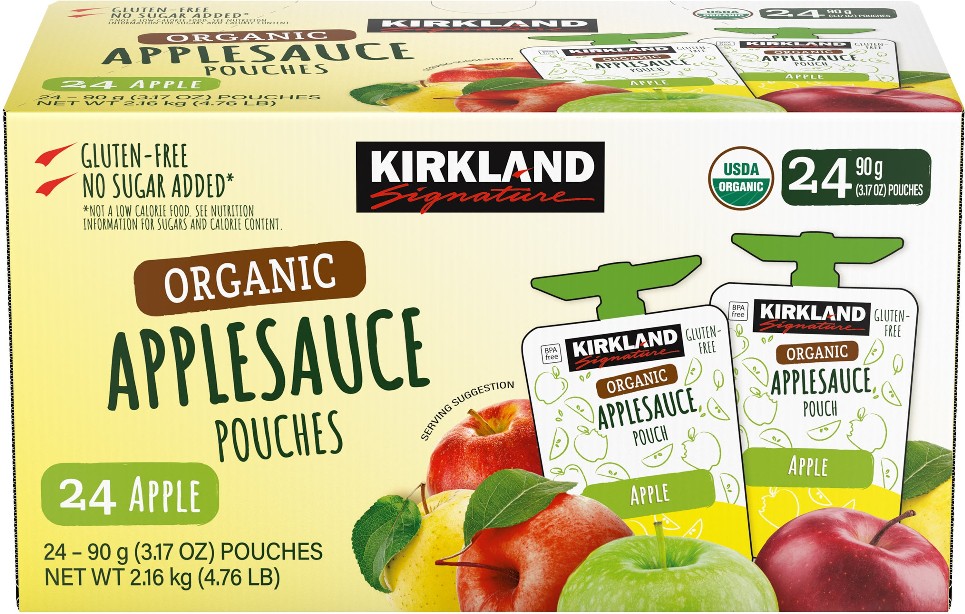 Organic Applesauce Pouch, 3.17 oz, 24 ct