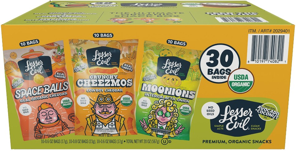 Organic Snack Box, Variety Pack, 30 ct