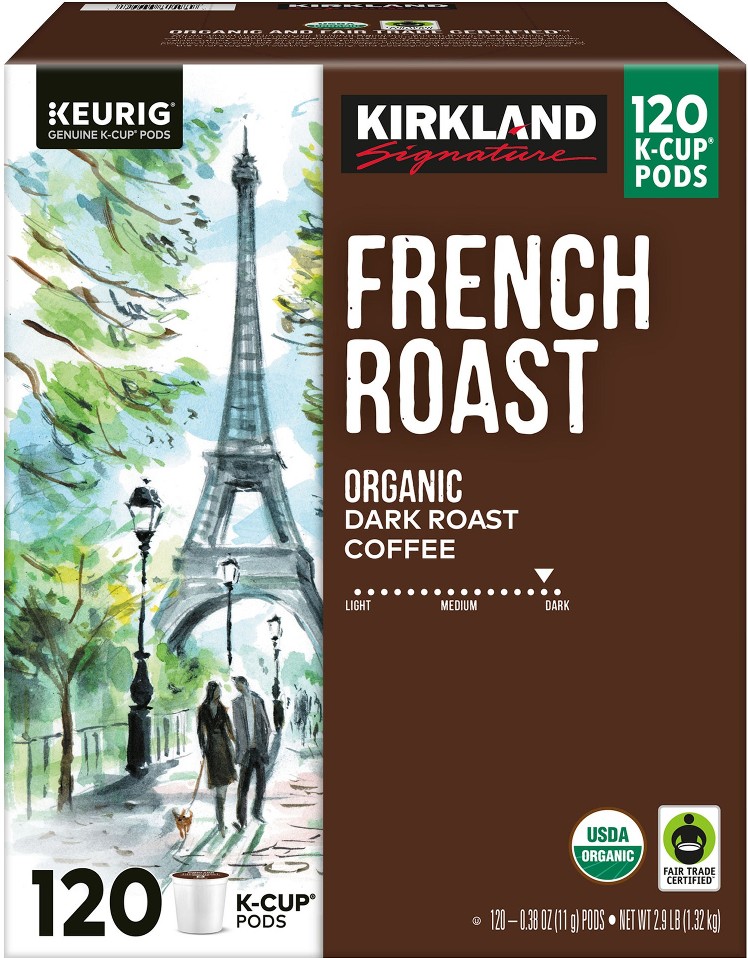 Organic French Roast Coffee, Dark Roast, Keurig K-Cup Pods, 120 ct