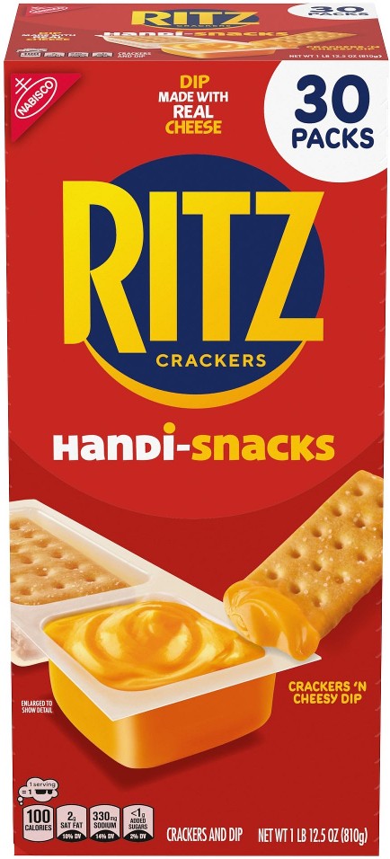 Crackers Handi-Snacks, Crackers 'N Cheesy Dip, 0.95 oz, 30 ct
