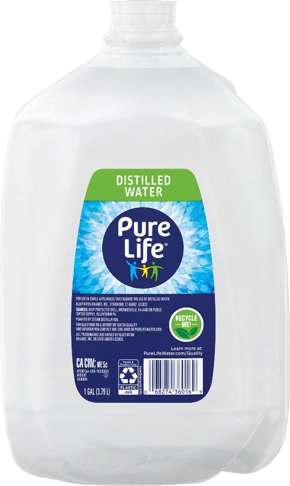 Distilled Water, 1 Gallon, 6 ct