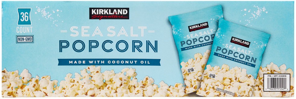 Popcorn, Sea Salt, 0.65 oz, 36 ct