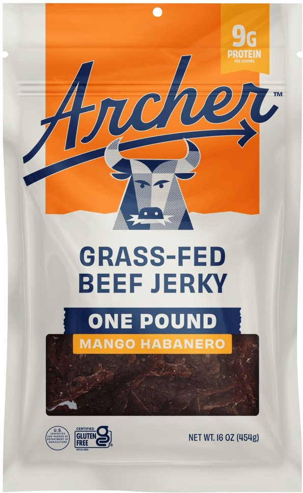 Grass-Fed Beef Jerky, Mango Habanero, 16 oz