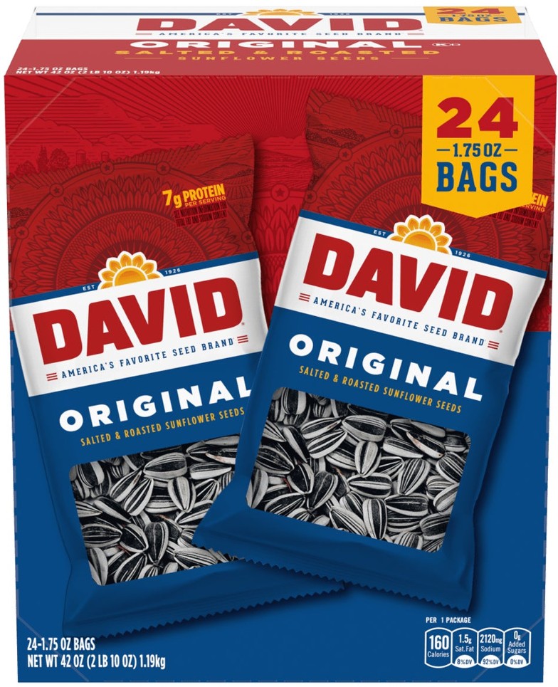 Sunflower In-Shell Seeds, Original, 1.75 oz, 24 ct