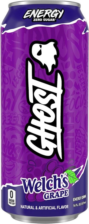 Energy Drink, Welch's Grape, Zero Sugar, 16 fl oz, 18 ct