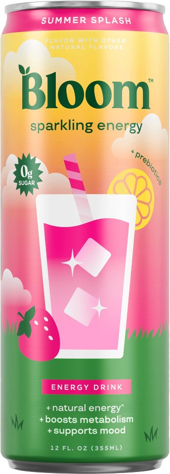 Sparkling Energy, Summer Splash, Strawberry Lemonade, 12 fl oz, 12 ct