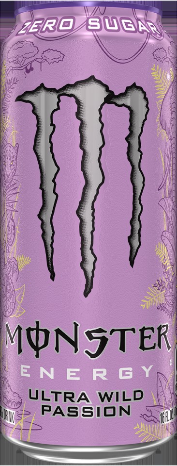 Energy Drink, Zero Sugar, Ultra Wild Passion, 16 fl oz, 24 ct