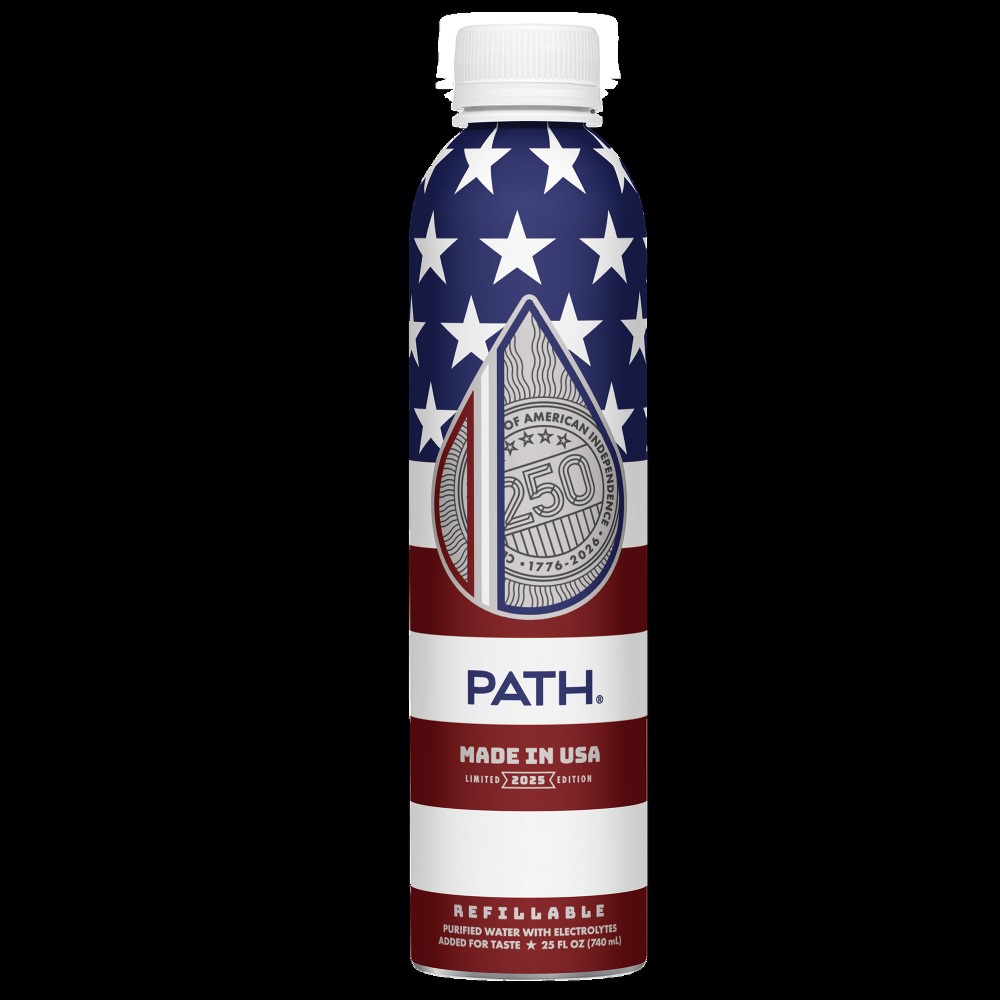Purified Water, America 250 Limited Edition Refillable Aluminum Water Bottle, 25 fl oz, 12 ct