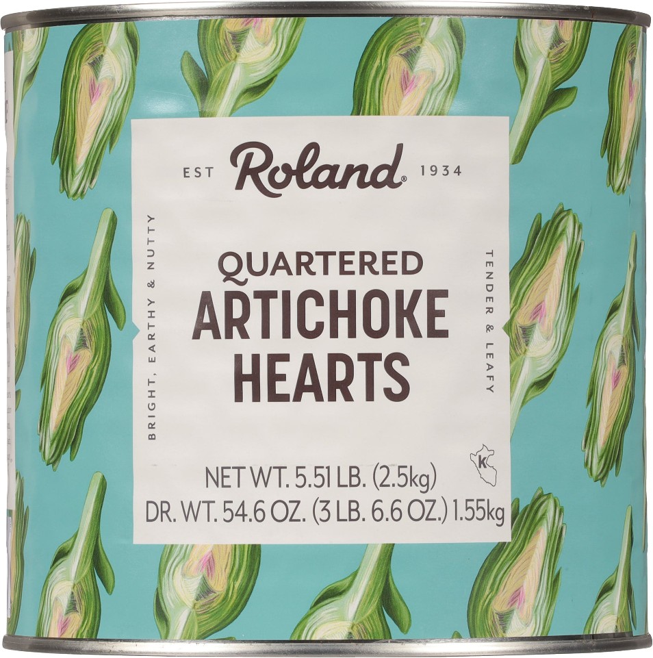 Artichoke Hearts, Quartered, #10 can, 5 lbs 8 oz