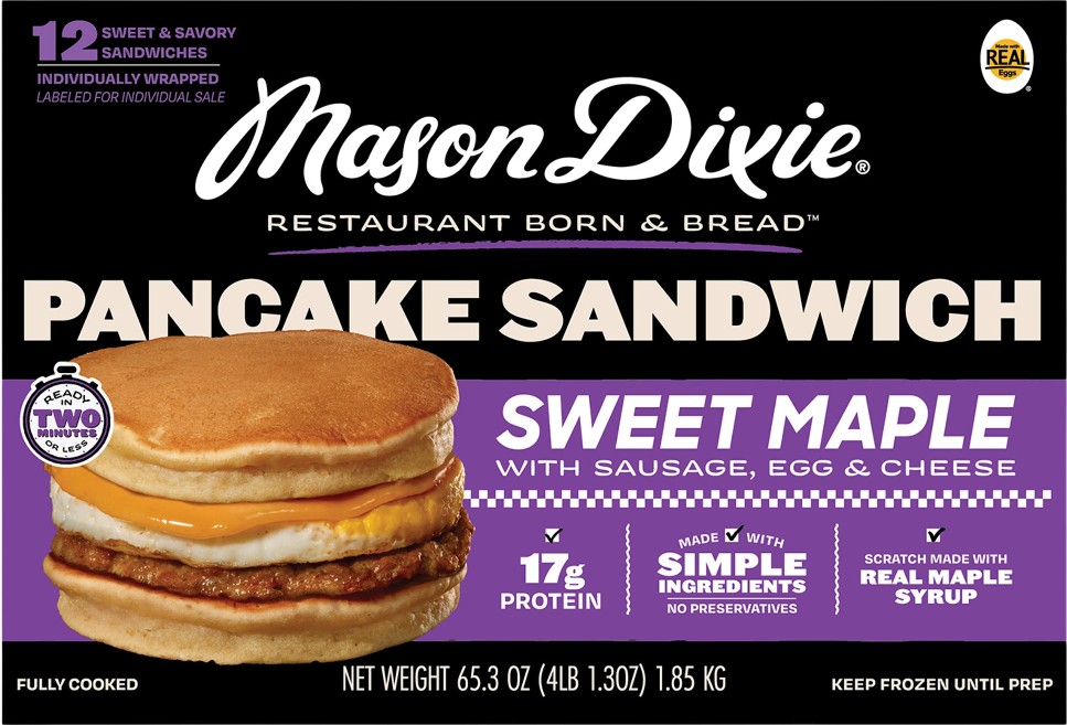 Pancake Sandwich, Sweet Maple with Sausage, Egg & Cheese, 12 ct