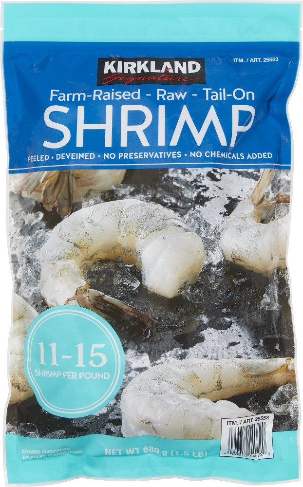 Farm-Raised Raw Shrimp, Tail-On, Peeled, Deveined, 11-15 ct, 2 lbs
