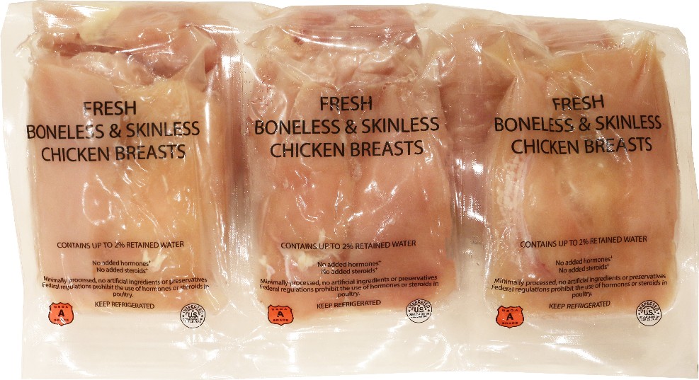 Chicken Breasts, Boneless Skinless, 6 lb avg wt