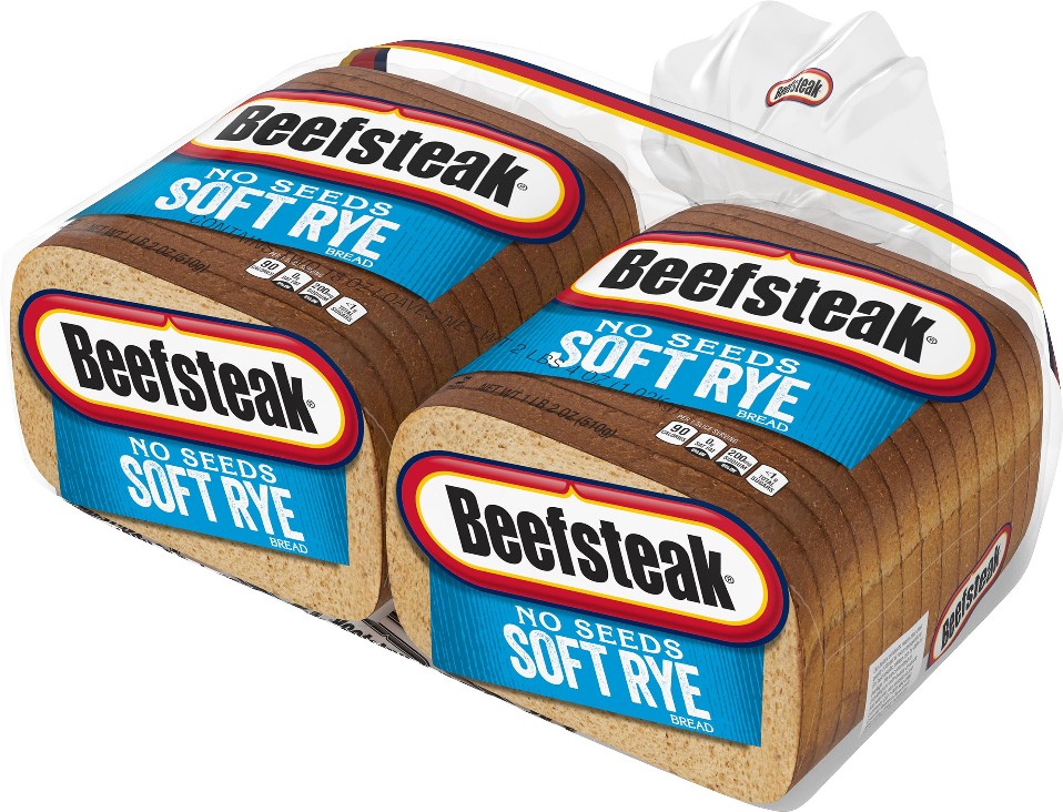 No Seed Soft Rye Bread, 2 x 18 oz