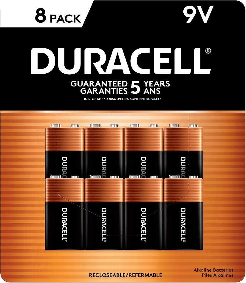 Coppertop Alkaline 9V Batteries, 8 ct