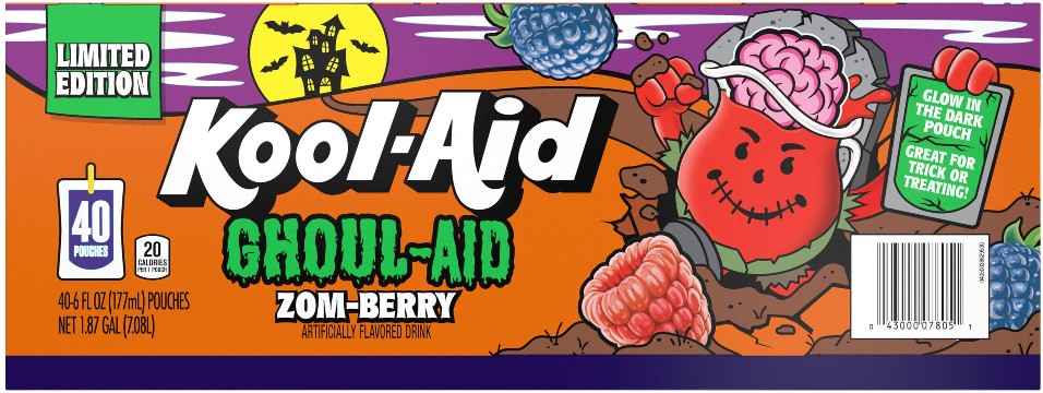 Limited Edition Ghoul-Aid Jammers, Zom-Berry, 6 oz, 40 ct