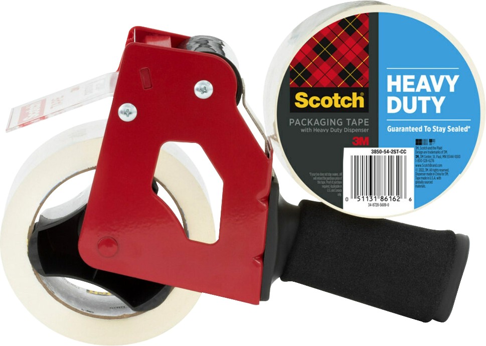 Packaging Tape 2 Pack W/Heavy Duty Dispenser