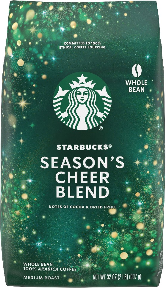 Season's Cheer Blend Whole Bean Coffee, Medium Roast, 2 lbs