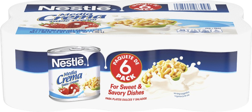 Media Crema Table Cream, 7.6 fl oz, 6 ct
