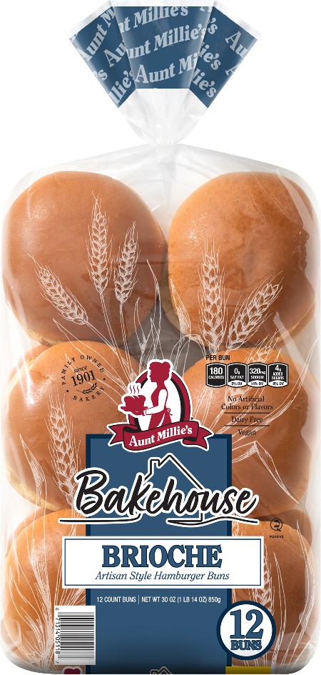 Bakehouse Brioche Hamburger Buns, 1 lb 14 oz, 12 ct