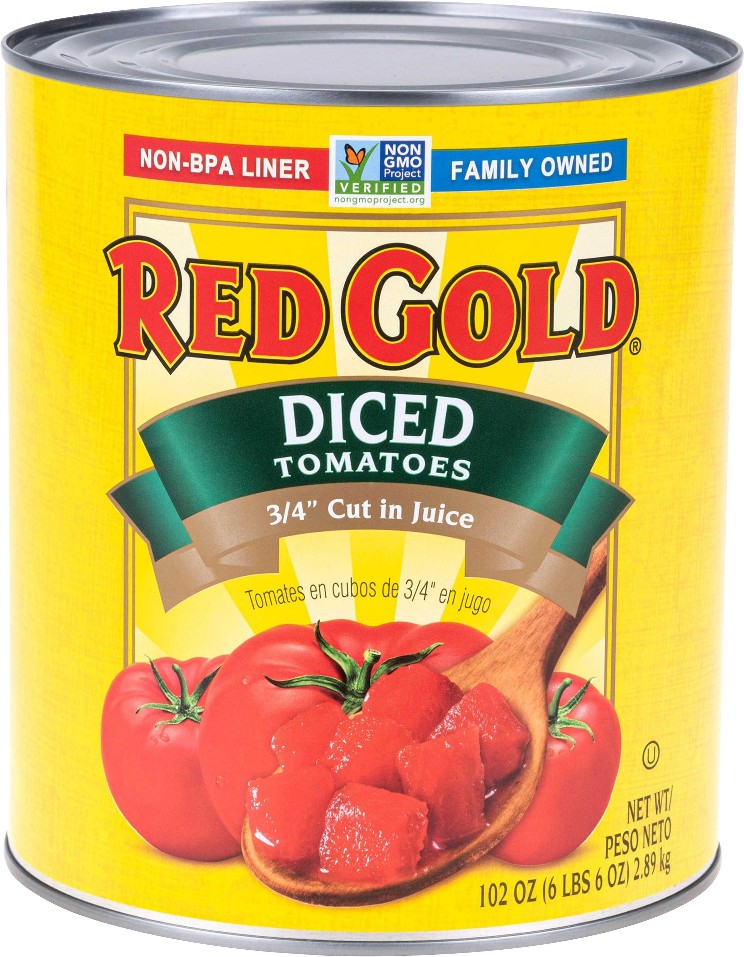 Diced Tomatoes, 3/4" in Juice, #10 can, 6 lbs 6 oz