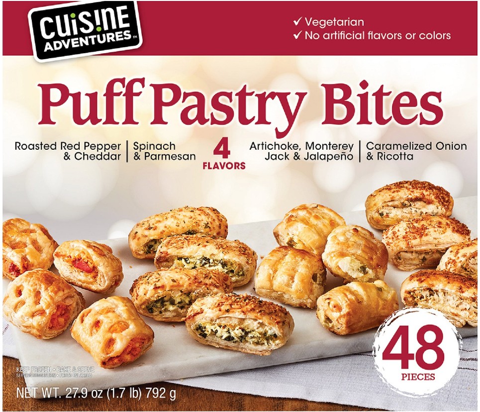 Puff Pastry Bites, Variety Pack, 48 ct