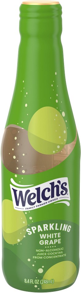 Sparkling Juice Cocktail, White Grape, 8.4 fl oz, 12 ct