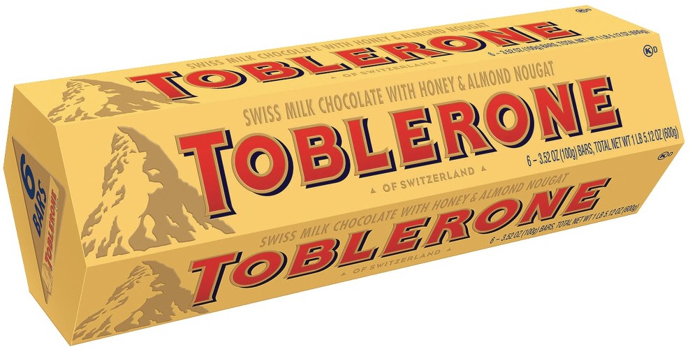 Swiss Milk Chocolate Bar with Honey & Almond Nougat, 3.52 oz, 6 ct