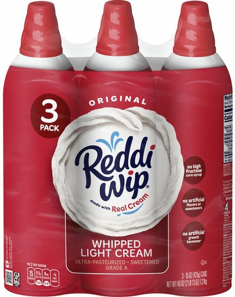 Whipped Light Cream, Original, 15 oz, 3 ct