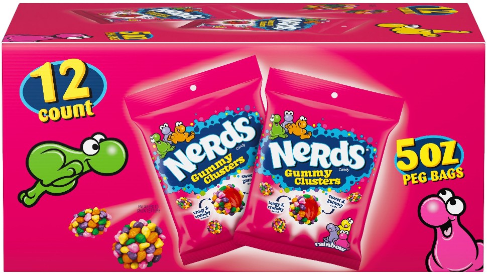 Gummy Clusters, Rainbow, 5 oz Peg Bag, 12 ct