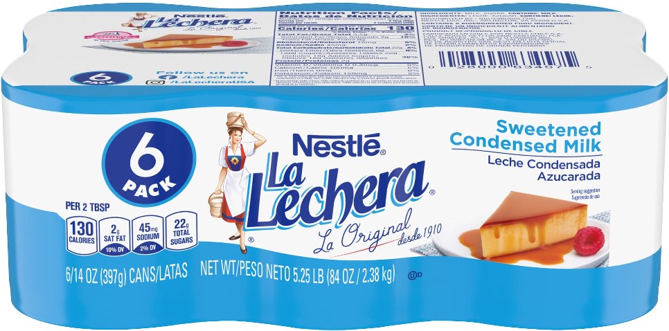 La Lechera Sweetened Condensed Milk, 14 oz, 6 ct