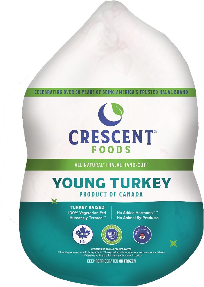 All Natural Halal Young Turkey, 9 lb avg wt