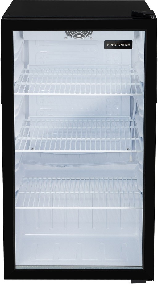 Commercial Glass Door Display Fridge, 3.3 cu ft, Black