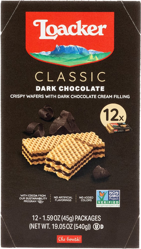 Classic Crispy Wafers, Dark Chocolate, 1.59 oz, 12 ct