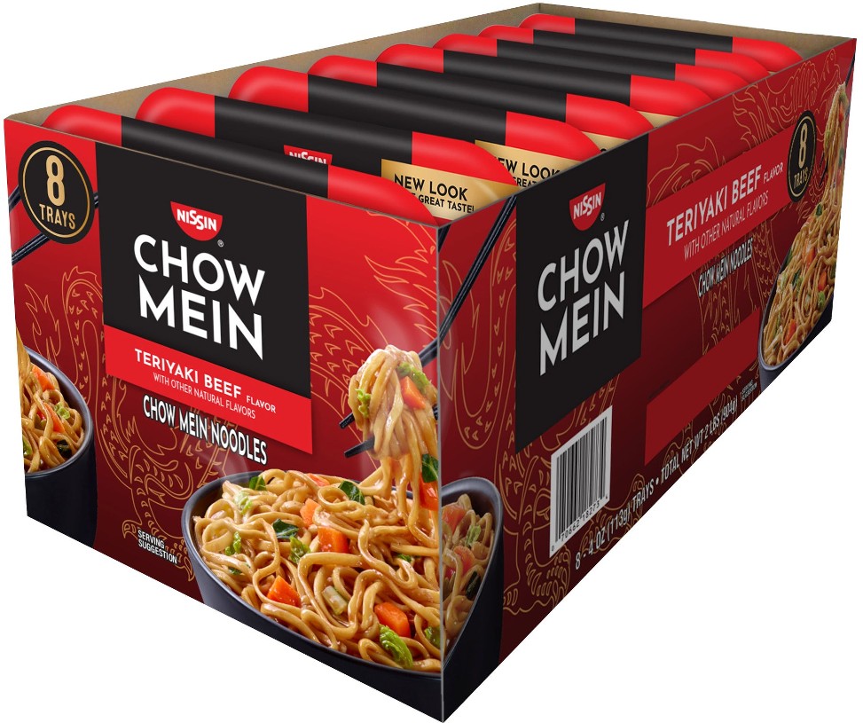 Chow Mein Noodles, Teriyaki Beef Flavor, 4 oz, 8 ct