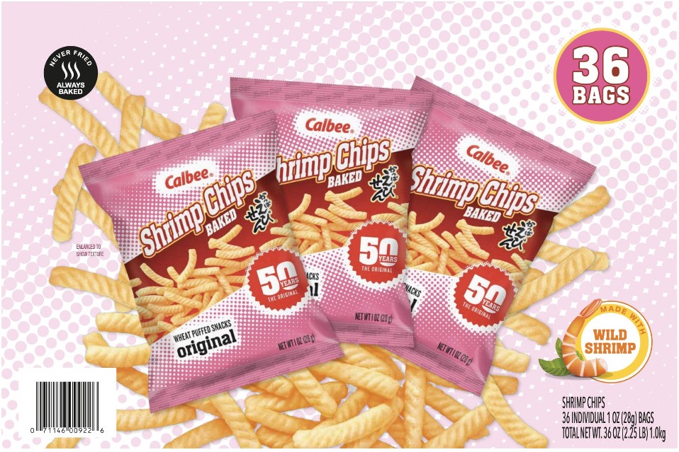 Shrimp Chips Baked, Original, 1 oz, 36 ct