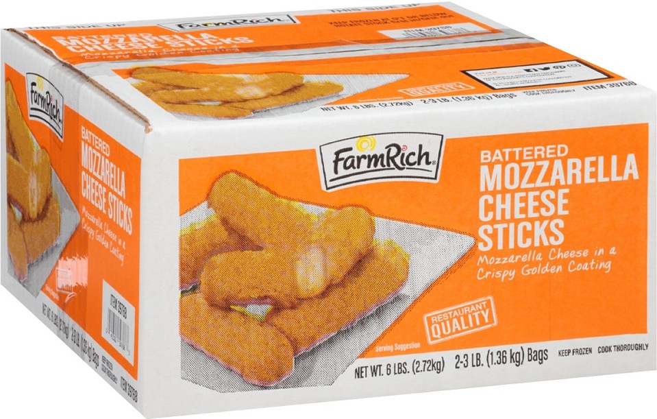 Battered Mozzarella Cheese Sticks, 3 lbs, 2 ct