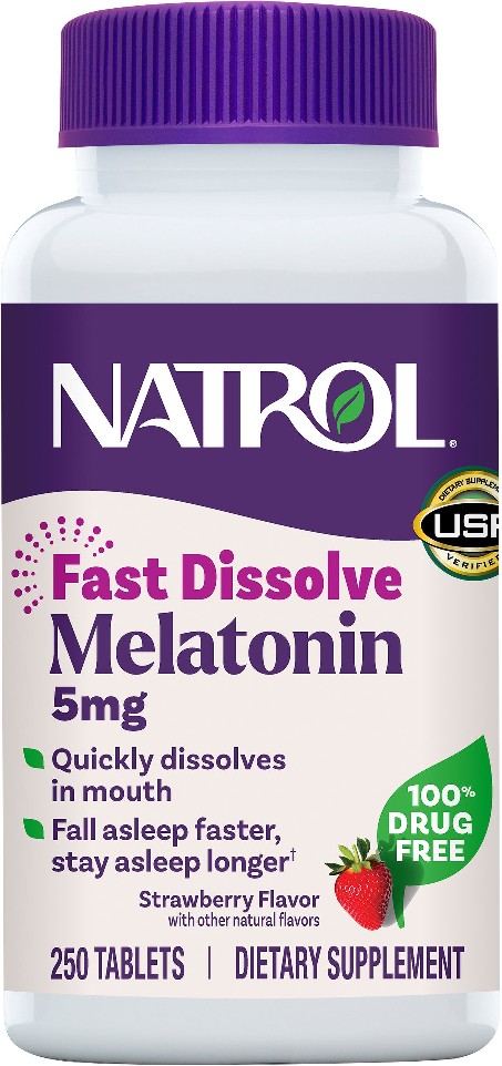 Melatonin, Strawberry, 5 mg, 250 ct